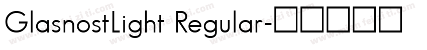 GlasnostLight Regular字体转换